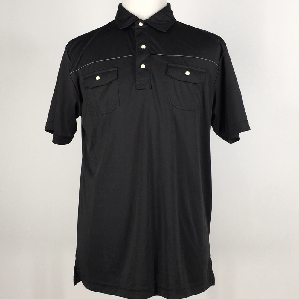 Travis Mathew Mens Black Polo Shirt Size L